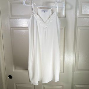 Naked Zebra White Spaghetti Strap Dress - Medium